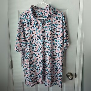 Mens Bad Birdie Chipfila Golf Polo SZXL Out Of Print Design Short Sleeve Collare